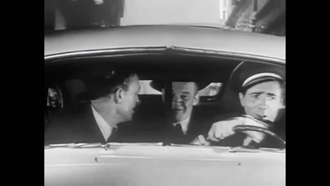 USA - 1948 - In this comedy, a reckless cab driver crashes into a restaurant. Video stock 313212731
