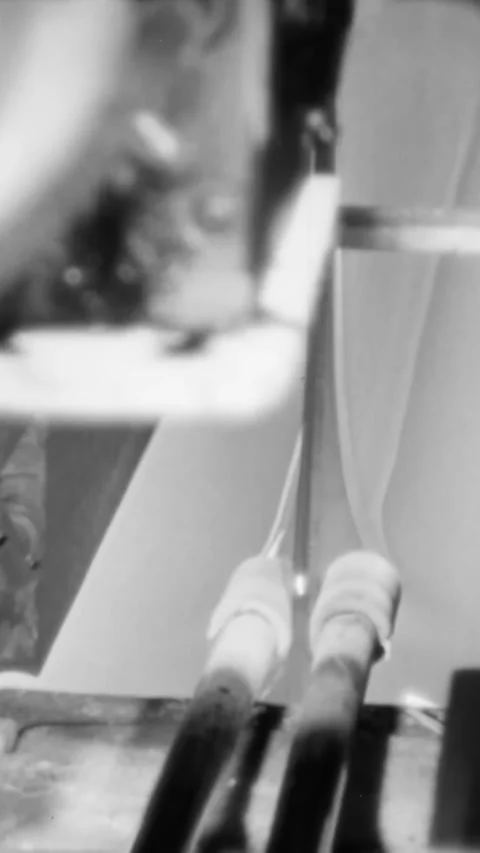 USA - 1948 - Sheets of glass start getting produced at a manufacturing plant. Stock Footage 340314197