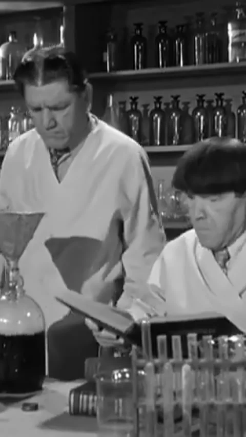USA - 1949 - In this comedy, while one man is reading a book in a science lab, Stock Footage 342991977