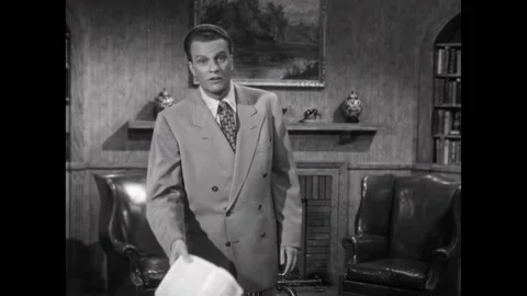 USA - 1950s - Billy Graham explains how all modern sin can be tied back to the Stock Footage 308170488