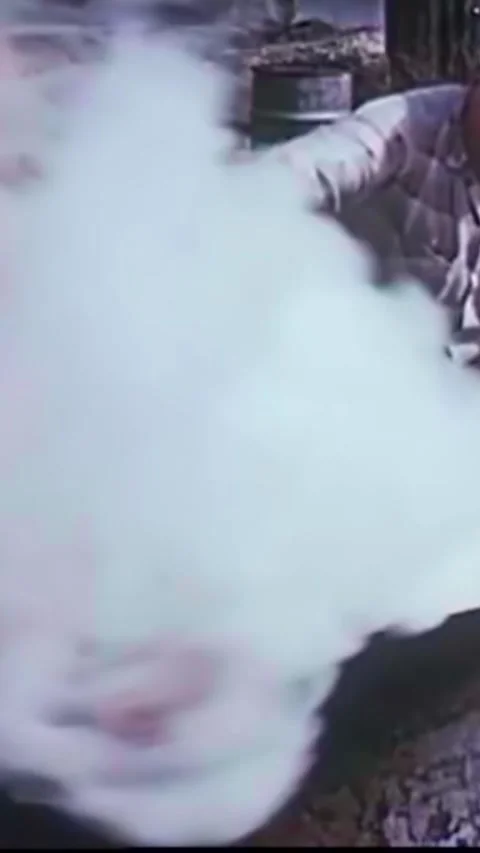 USA - 1950s - Scientists use special fire extinguishers to control and Stock Footage 338431940