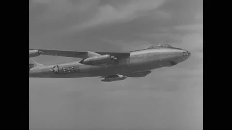 USA - 1952 - Altitude affects various aspects of a USAF B-47. Stock Footage 312873462