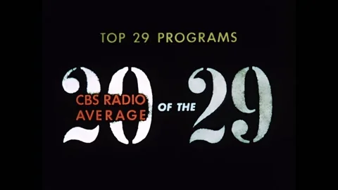 USA - 1952 - Statistics about CBS radio programming is displayed with abstract Stock Footage 327738190