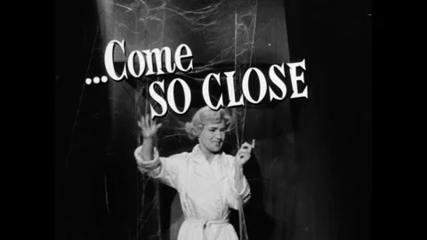 USA - 1953 - A classic B horror movie is promoted as a 3-D film set in a haunted Stock Footage 340669153
