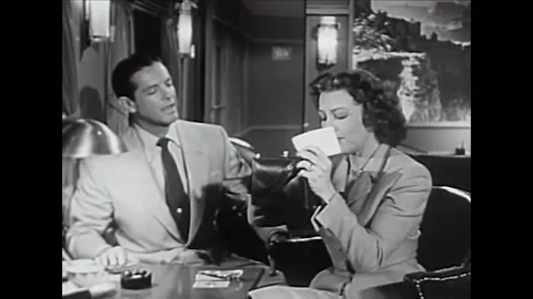USA - 1953 - In this comedy, a man does magic tricks for a woman and loses Stock Footage 341991834