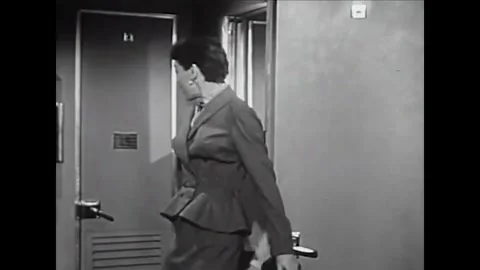 USA - 1953 - In this comedy, a man hides in a train car and a woman brings Stock Footage 341991843