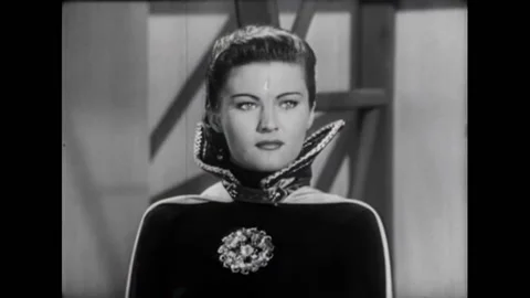 USA - 1954 - In this adventure sci-fi film, people watch as spaceships take off Stock Footage 327743500