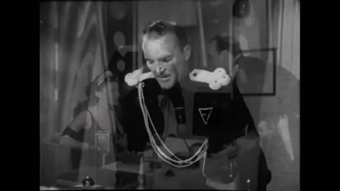 USA - 1954 - In this adventure sci-fi film, an officer speaks with the leader of Stock Footage 327748501