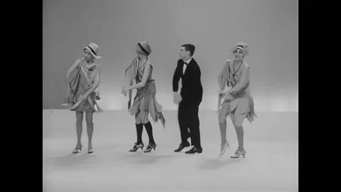 USA - 1956 - A dance troupe concludes a Charleston routine. Stock Footage 296386470