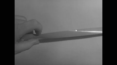 USA - 1956 - Edison's technology for perforating early celluloid is Stock Footage 341993796