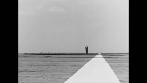 USA - 1958 - Buckminster Fuller explains how the construction of modern ships Stock Footage 325204572