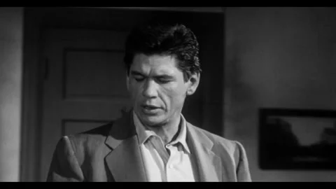 USA - 1958 - A trailer for a Machine Gun Kelly biopic starring Charles Bronson Stock Footage 341003171
