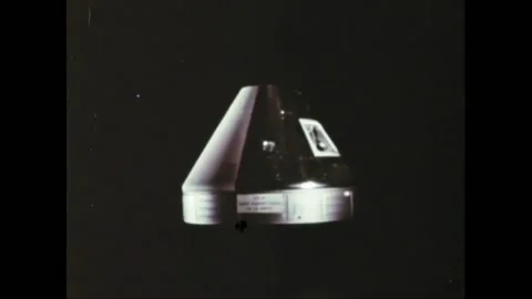 USA - 1960s - Exteriors of the Apollo Command Module, which will carry NASA Stockbeeldmateriaal 264656623