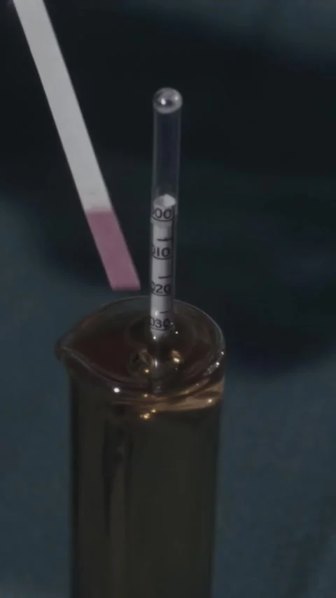USA - 1963 - A technician gets results from a urine sample. Stock Footage 340298559