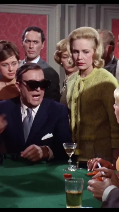 USA - 1963 - In this thrilling horror Sci-Fi film, a man playing blackjack tells Video stock 342892165
