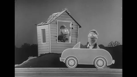USA - 1964 - In this PSA, a Muppet whose home is falling apart is advised to ask Stock Footage 313206892