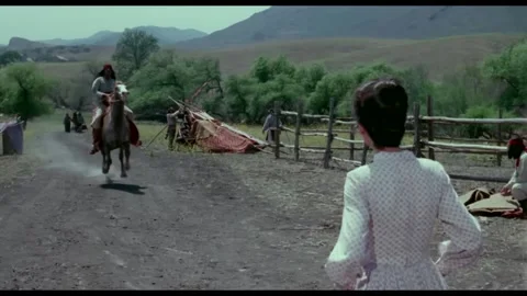 USA - 1964 - In this western, an Apache man suspects that a mixed race woman Stock Footage 308170088