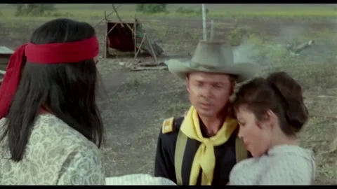 USA - 1964 - In this western, an Apache man orders his men to dig up a cache of Stock Footage 308177727