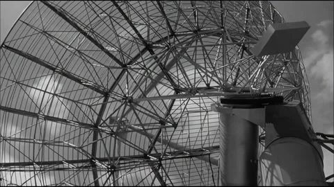 USA - 1965 - In this sci-fi movie, a giant satellite dish is used to send Stock Footage 313052453