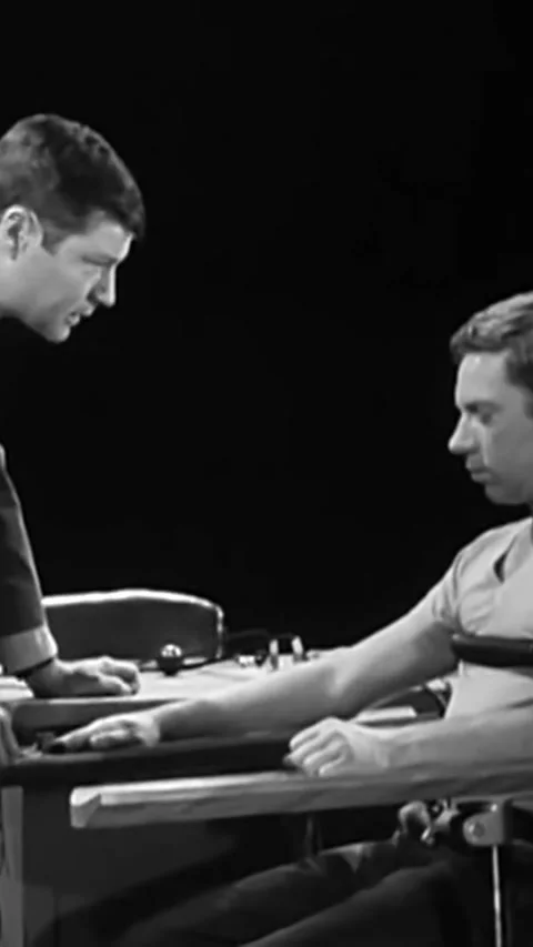 USA - 1966 - An Examiner explains features of a polygraph machine, including a Stock Footage 338396064