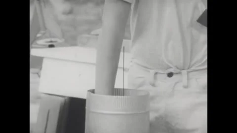 USA - 1968 - Children launch a model rocket meant to simulate a missile. Stock Footage 340649330