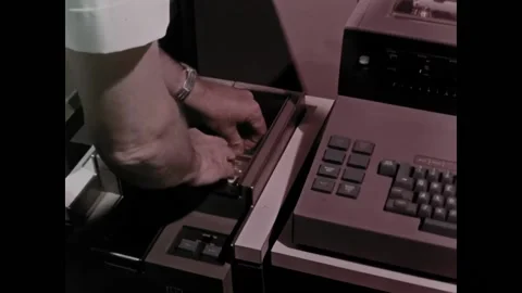 USA - 1969 - A computer is used to match control points in geological surveying. Stock Footage 327753724