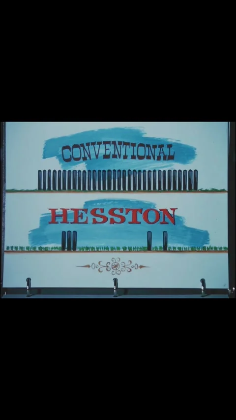 USA - 1969 - A cowboy explains how a Hesston Windrower protects soil from Stock Footage 340298784