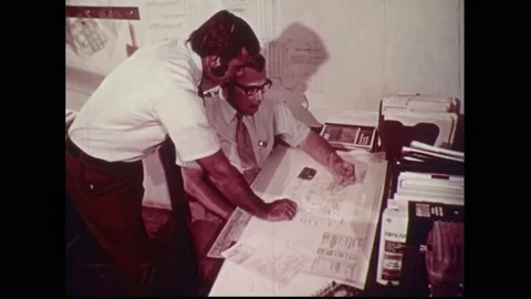 USA - 1971 - Scientists, especially physicists, work with engineers in Stock Footage 296166570