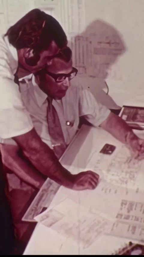 USA - 1971 - Scientists, especially physicists, work with engineers in Stock Footage 339830984
