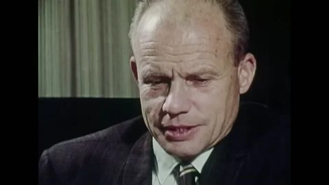 USA - 1972 - A man in a suit talks about biofeedback training. He examines the Stock Footage 327754847