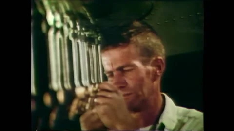 USA - 1974 - A crop dusting plane is assembled. Video stock 296396215