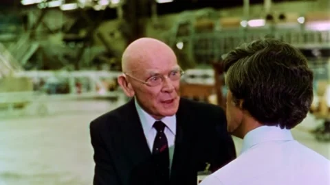 USA - 1977 - In this sci-fi horror, man speaks with an older man about a tour. Stock-Footage 327735857