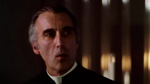 USA - 1977 - In this sci-fi horror, an alien priest talks with a couple about 動画素材 327739844