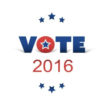 USA 2016 Voting Design Concept Stock Illustration