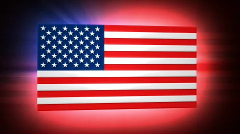 USA 3D Flag Stock Footage 866904