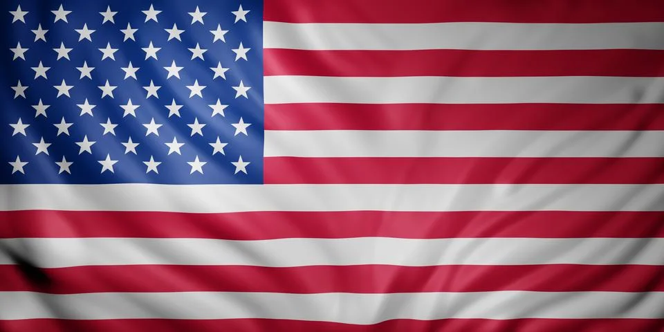 USA 3d flag Stock Illustration