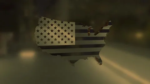 USA 3d map Stock Footage 277642008