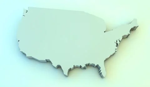 Usa 3d map Stock Illustration
