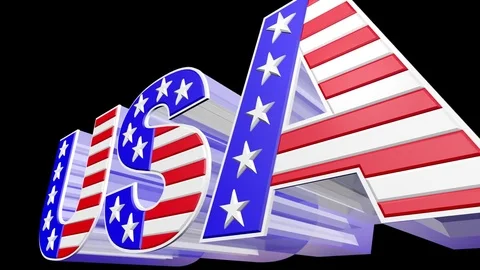 USA 3D Pull Back Vídeo Stock 79463209