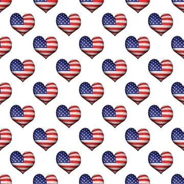 Usa 3d Shell Seamless Pattern Stock Illustration