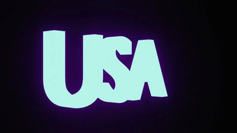 USA 3D Text Rotation Animation Stock Footage 226620756