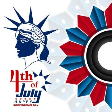 USA 4th July Vector Post Design. Happy Independence Day for 4th July Illustrazione stock