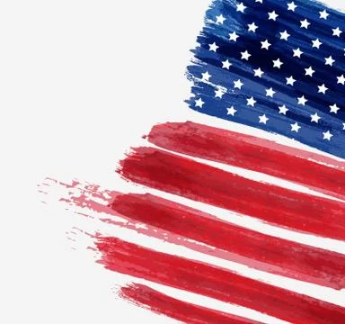 USA abstract flag brushed background. Vector abstract grunge brushed flag wit Stock Illustration