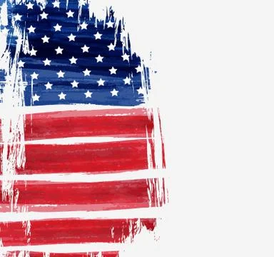 USA abstract flag brushed background. Vector abstract grunge brushed flag. Te Stock Illustration