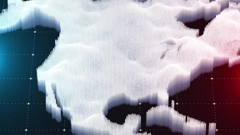 USA AI Mapping Analytics Digital Visualization Worldwide Computing Technology Stock Footage 311365939