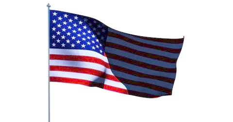 USA American Flag. 3D render Illustrazione stock