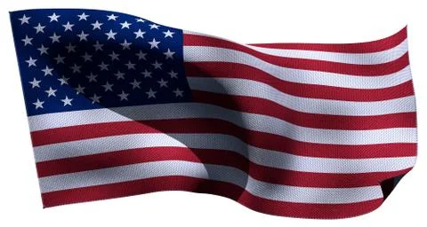 USA American Flag. 3D render Stock Illustration