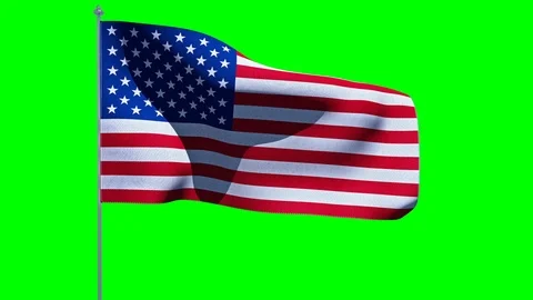 USA American Flag. Cromakey Stock Footage 93790853