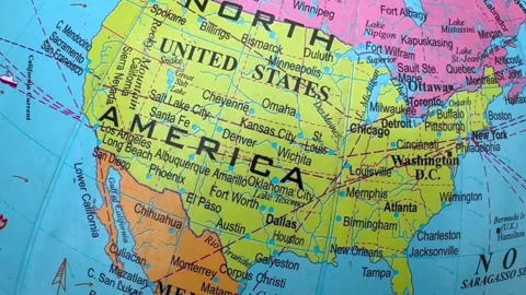 USA and Canada map Stock Footage 325710583