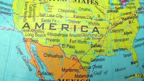 USA and Canada map Video stock 325720654
